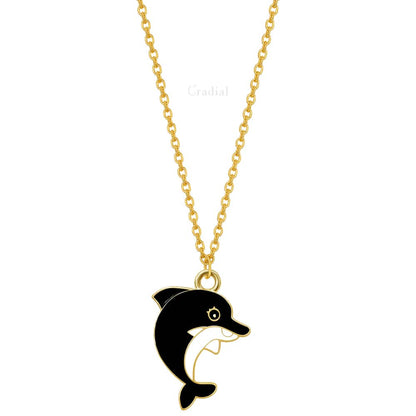 Black Dolphin Necklace