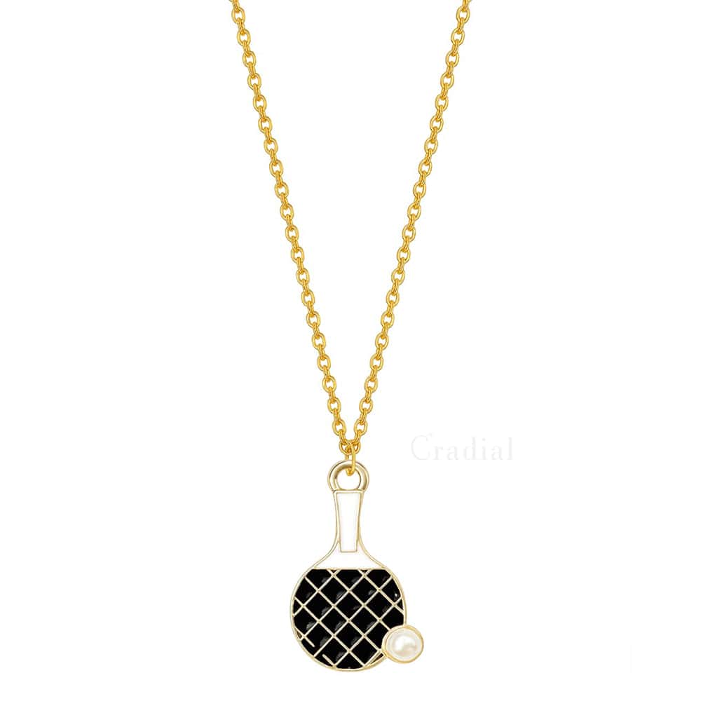 Black Racket Necklace