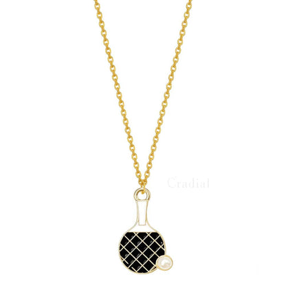 Black Racket Necklace