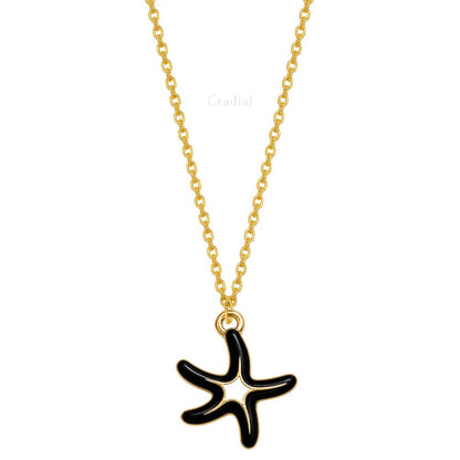 Black Star Fish Necklace