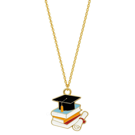 Graduation Blue Cap Necklace