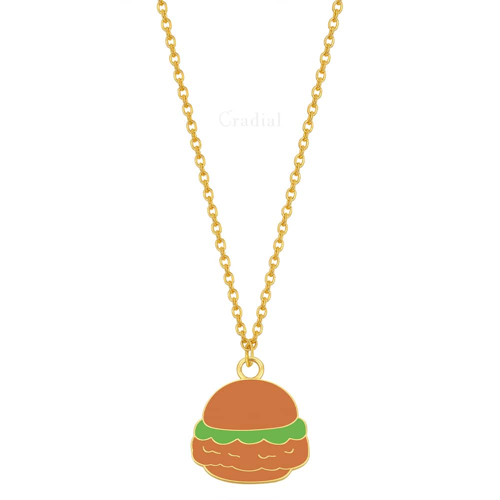 Burger Charm Necklace