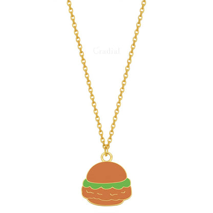 Burger Charm Necklace