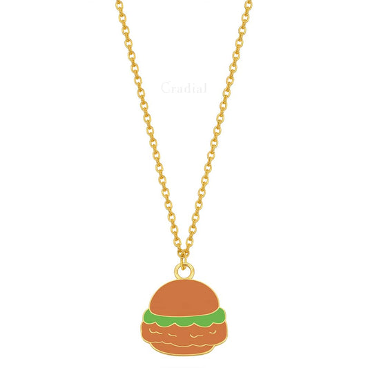 Burger Charm Necklace