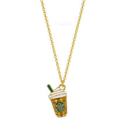 Coffee Cup Gold Necklace