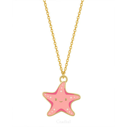 Peach Star Fish Necklace