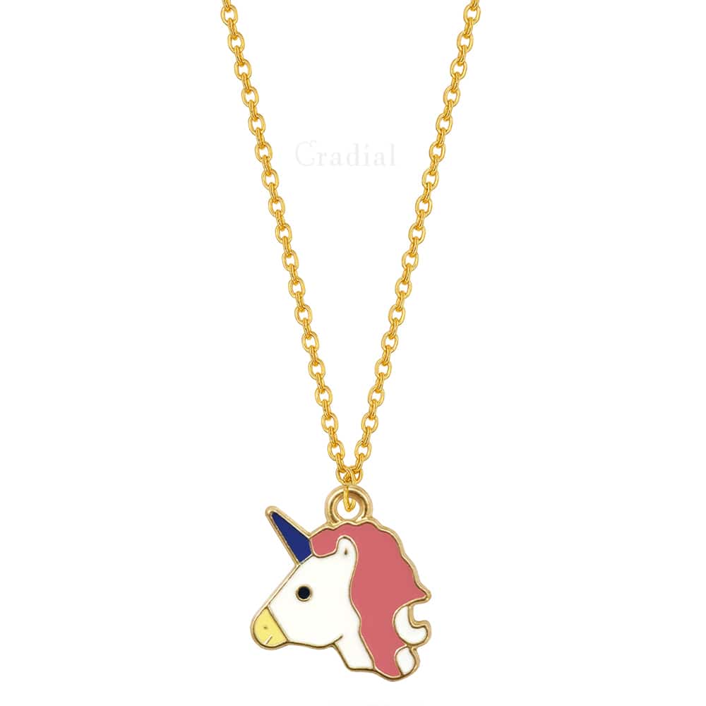 Peach Unicorn Necklace