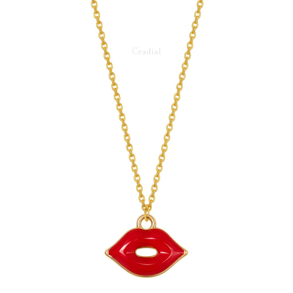 Red Lips Necklace