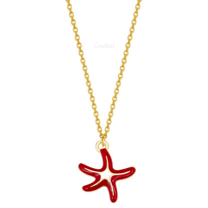 Red Star Fish Necklace