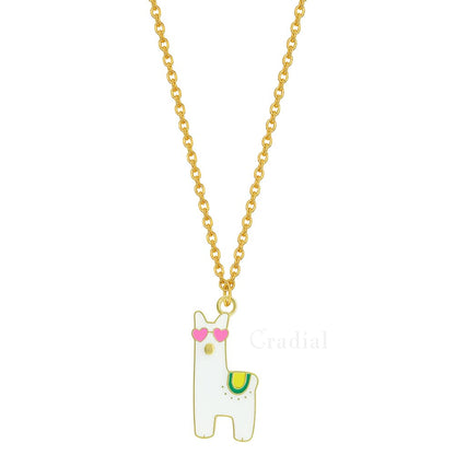 White Llama Necklace
