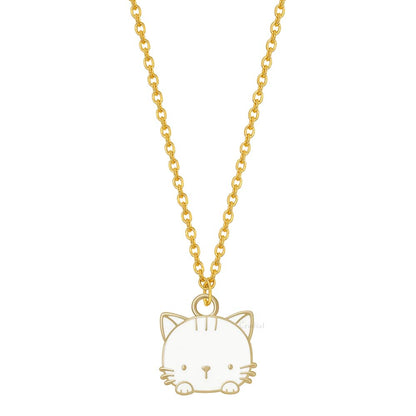 White Purr Cat Necklace