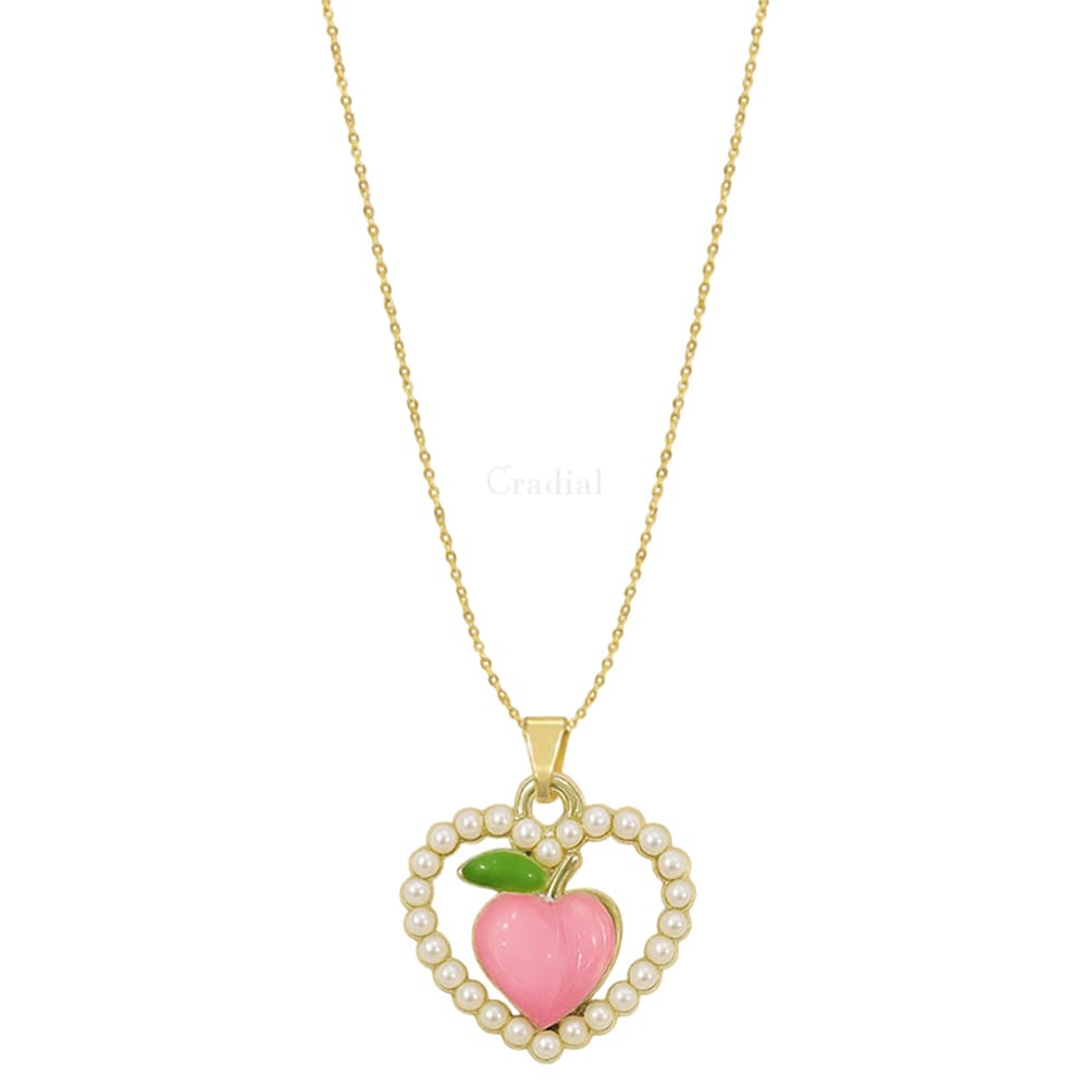Peach Pearl Necklace