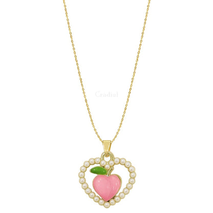 Peach Pearl Necklace