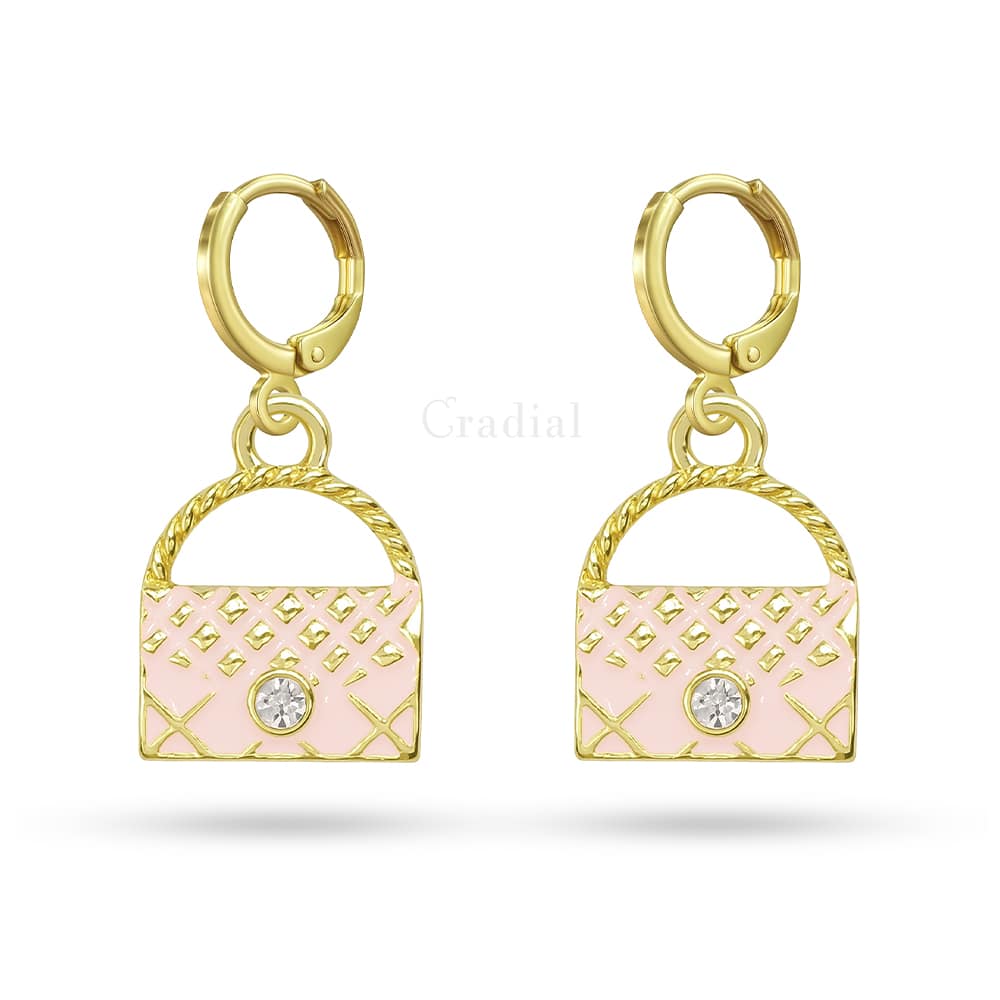 Pink Handbag Earrings