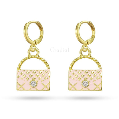 Pink Handbag Earrings