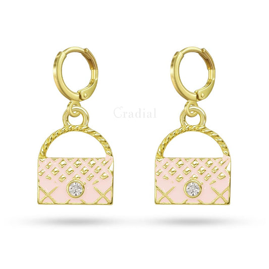 Pink Handbag Earrings