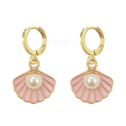 Pink Shell Earrings