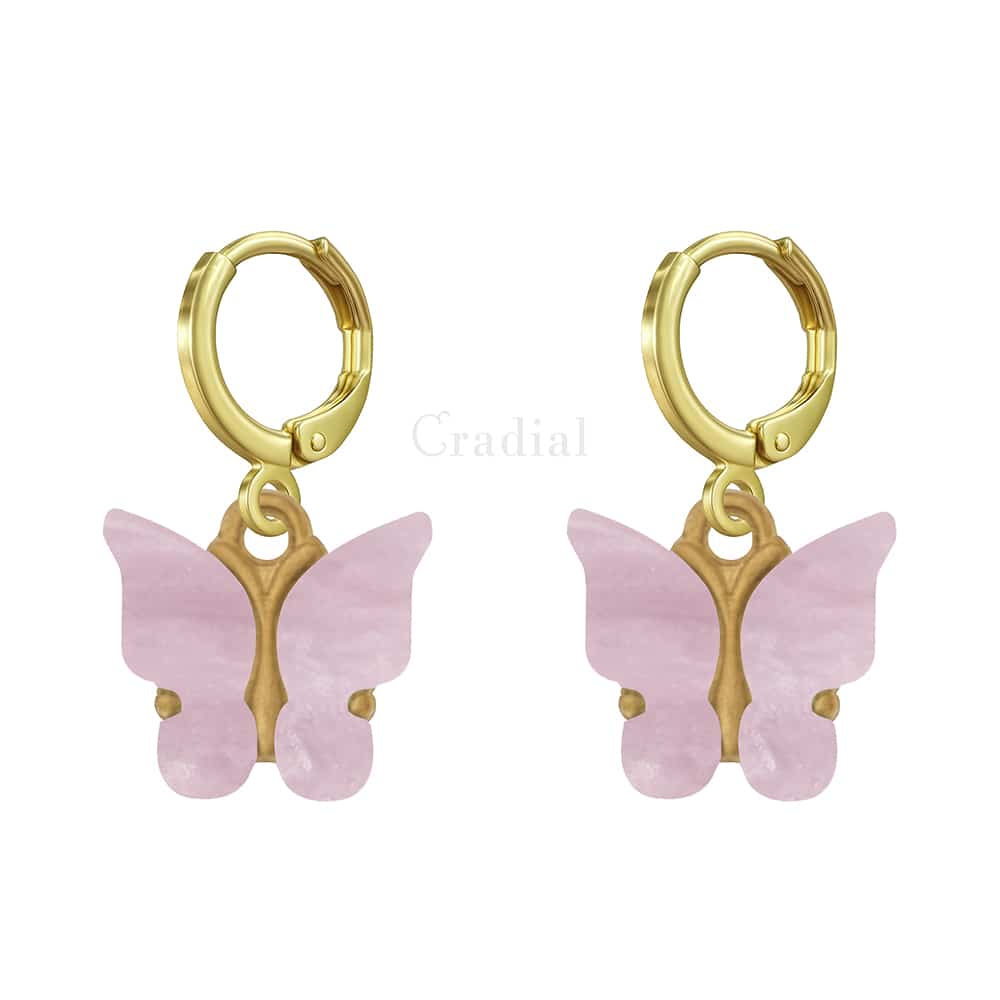 Purple Butterfly Earrings