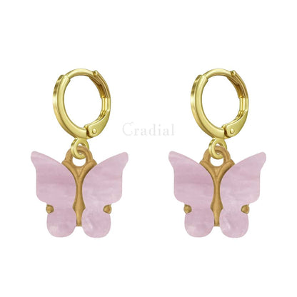Purple Butterfly Earrings