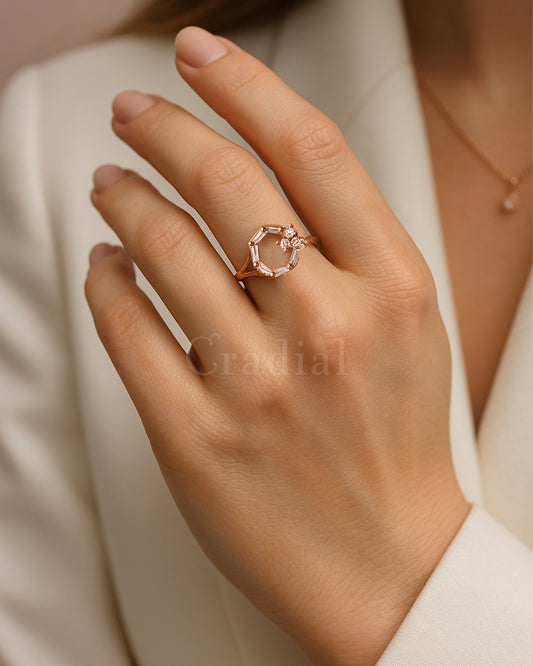 Halo Rose Gold Ring