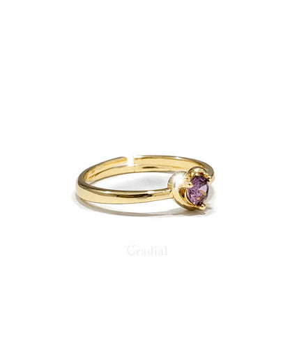 The Purple Love Adjustable Ring