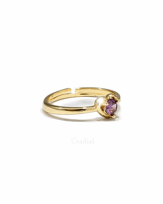 The Purple Love Adjustable Ring