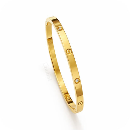 Thin Bolt Gold Bangle