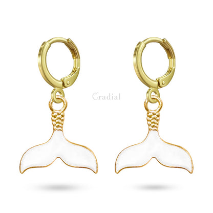 White Aureal Earrings