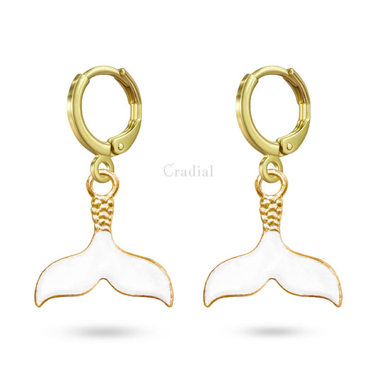 White Aureal Earrings