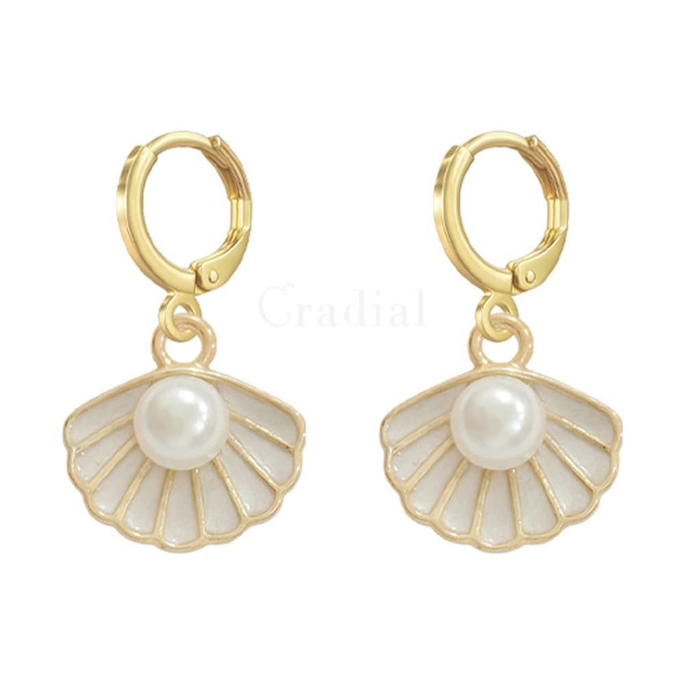 White Shell Earrings