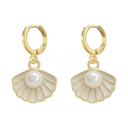White Shell Earrings