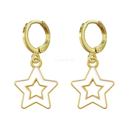 White Star Earrings