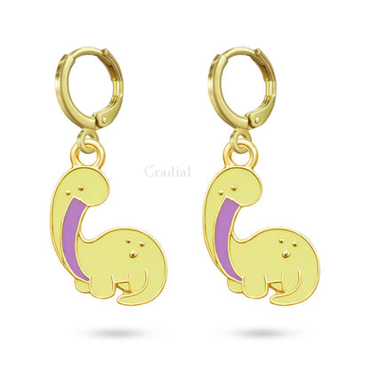 Yellow Dino Earrings