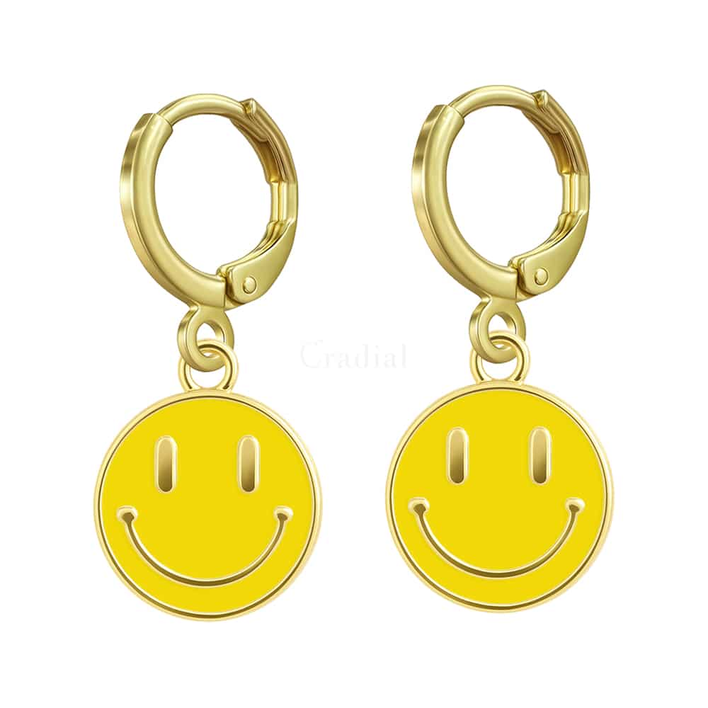 Yellow Smiley Earrings