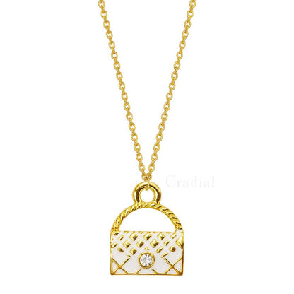White Handbag Necklace