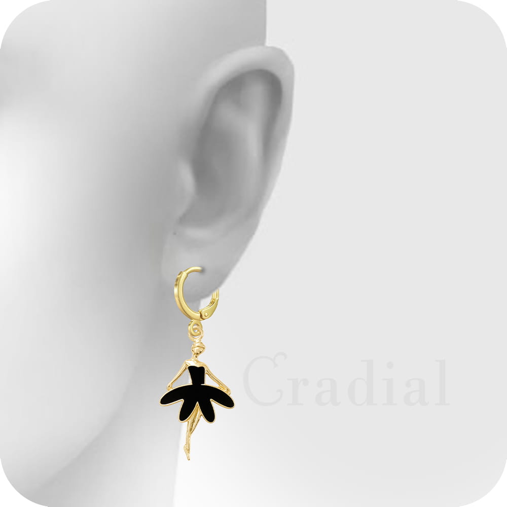 Black Ballerina Earrings