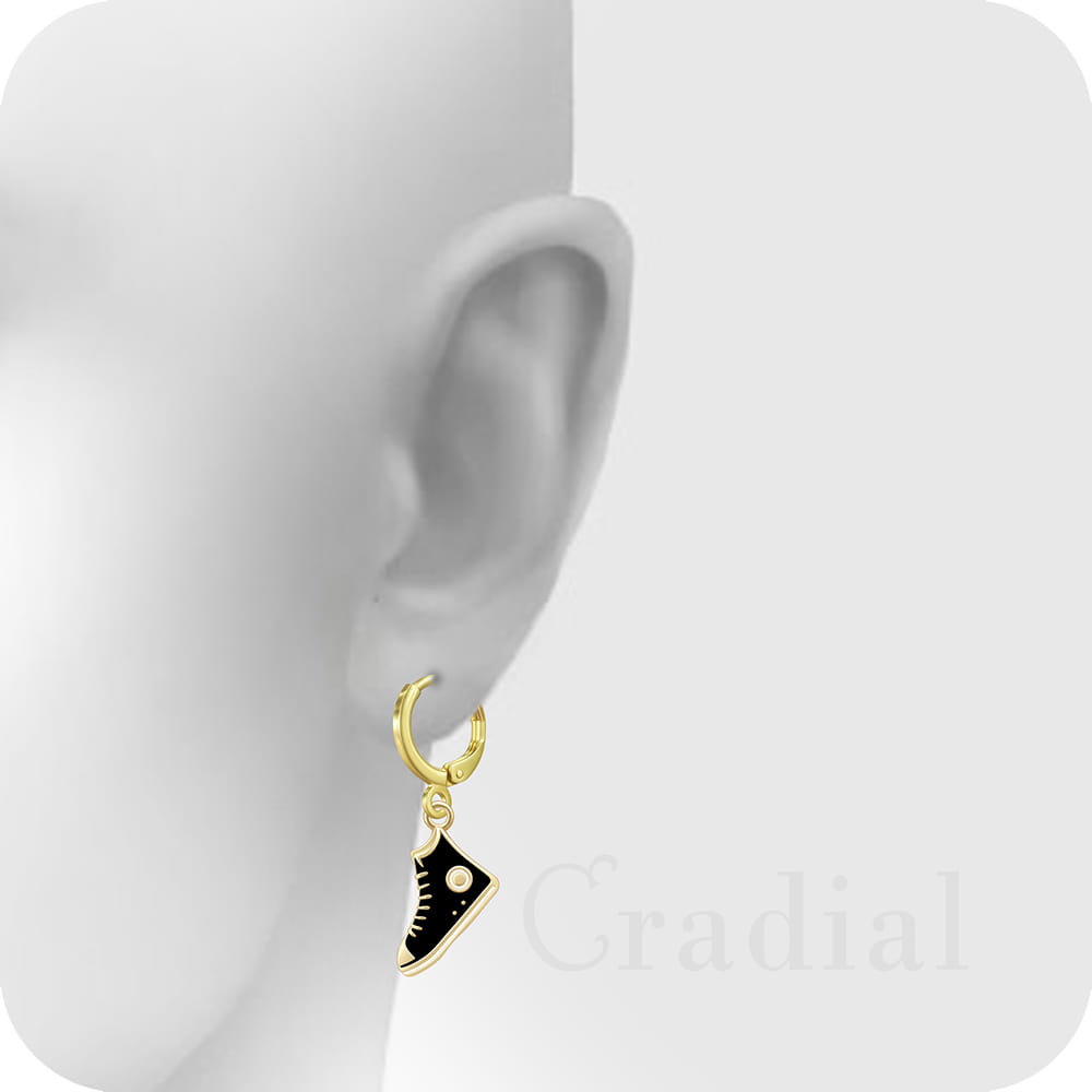 Black Converse Earrings