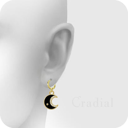 Black Moon Earrings