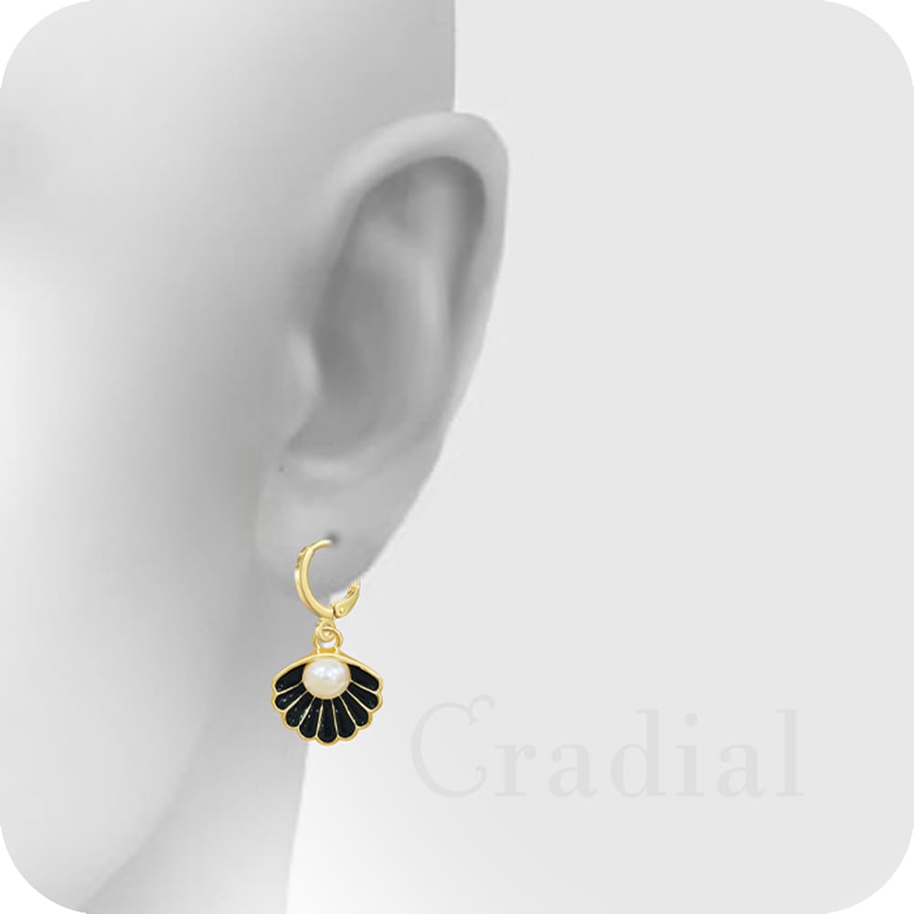 Black Shell Earrings