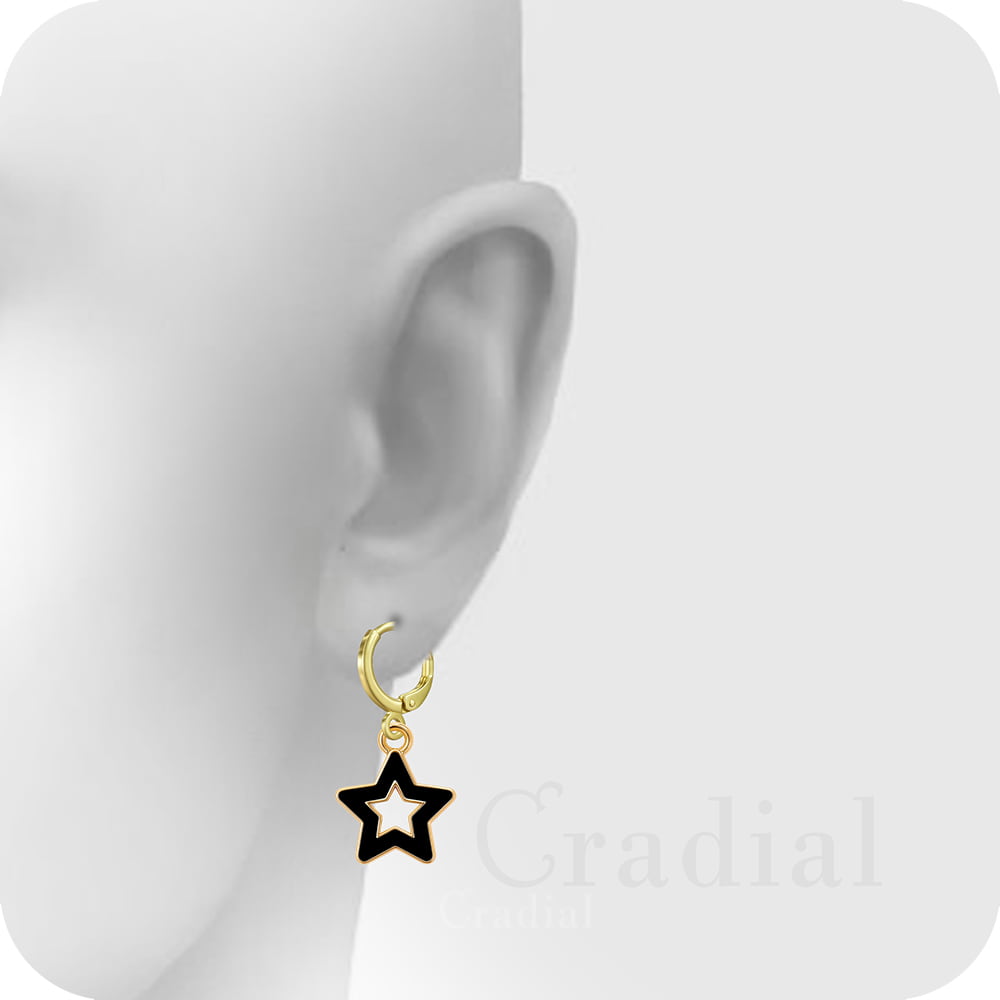 Black Star Earrings