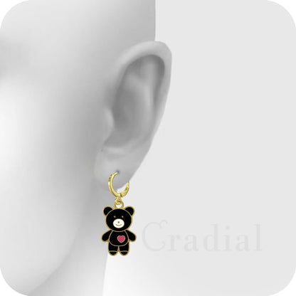 Black Teddy Earrings