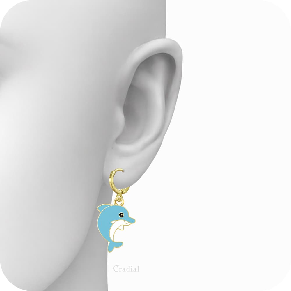 Blue Dolphin Earrings