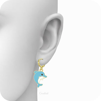 Blue Dolphin Earrings