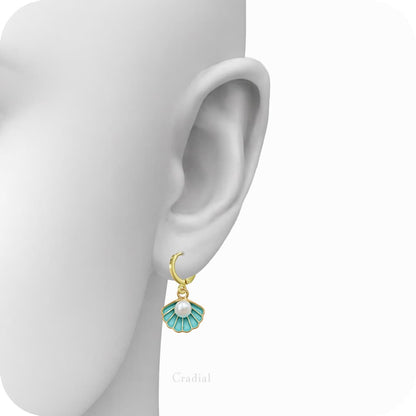 Blue Shell Earrings