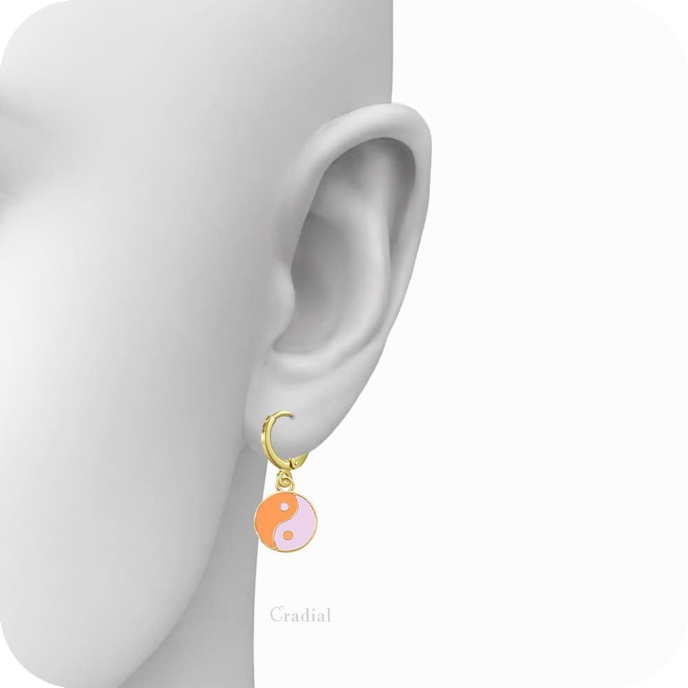 Blush Yin Yang Earrings