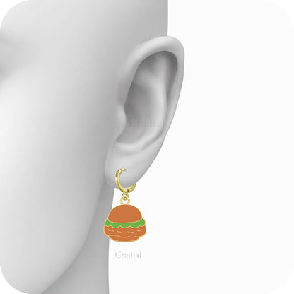 Burger Earrings