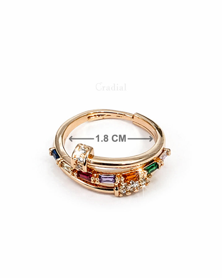 Gem Trail Rose Gold Ring