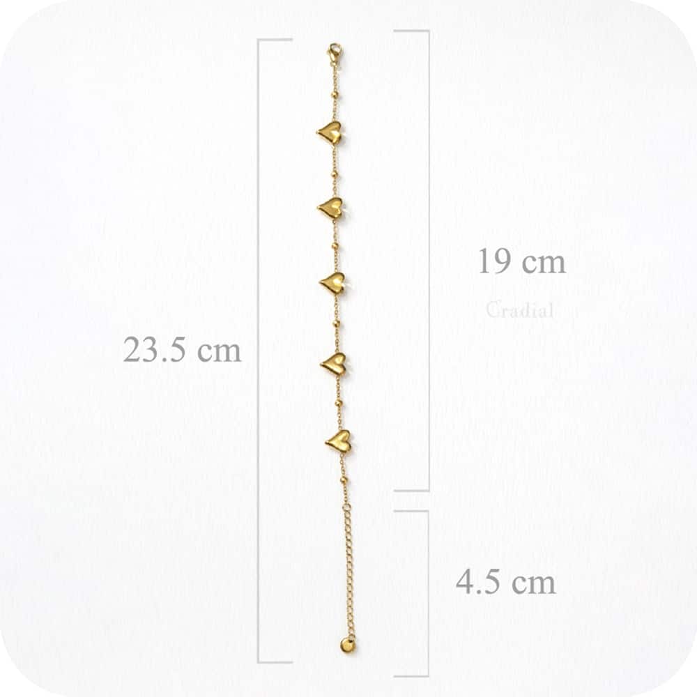 Heart Row Bracelet