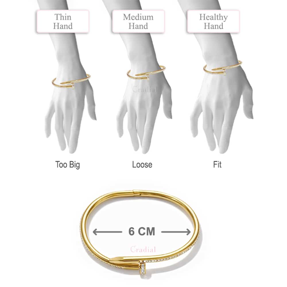 Nail Gold Bangle