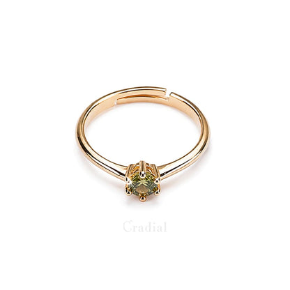 Olivra Gold Adjustable Ring